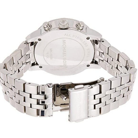 Michael Kors MK5020 Silver Knurl Top Ring Watch - Picture 3 of 4